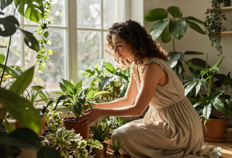 العناية بالنباتات وتعزيز الطاقة الأنثوية: 5 فوائد ساحرة